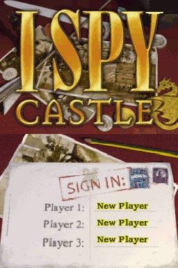 I Spy Castle title screen for Nintendo DS