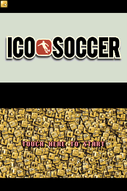 Ico Soccer title screen for Nintendo DS