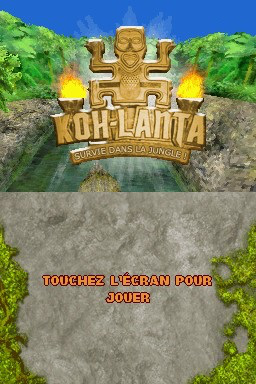 I'm A Celebrity: Get Me Out of Here title screen for Nintendo DS