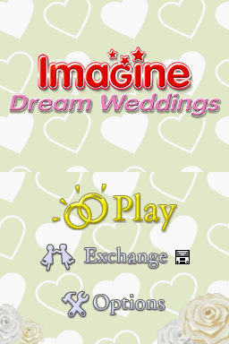 Imagine: Dream Weddings title screen for Nintendo DS