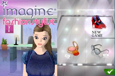 Imagine: Fashion Stylist title screen for Nintendo DS
