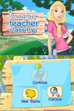 Imagine: Teacher School Trip title screen for Nintendo DS