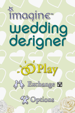 Imagine: Dream Weddings title screen for Nintendo DS