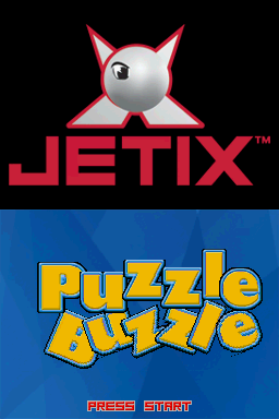 Jetix Puzzle Buzzle title screen for Nintendo DS