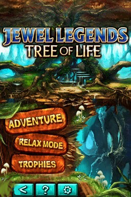 Jewel Legends: Tree of Life title screen for Nintendo DS