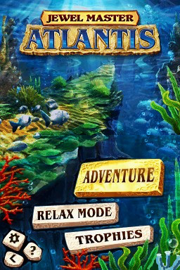 Jewel Link: Legends Of Atlantis title screen for Nintendo DS