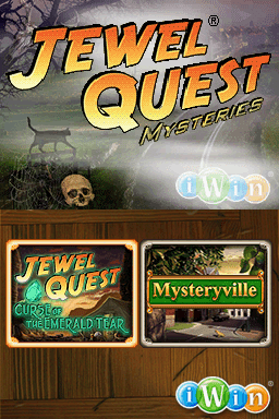 Jewel Quest: Mysteries: Curse of the Emerald Tear title screen for Nintendo DS