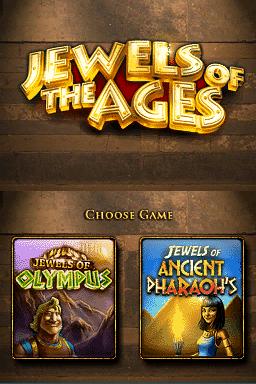 Jewels of the Ages title screen for Nintendo DS