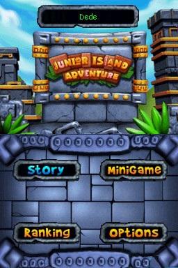 Junior Island Adventure title screen for Nintendo DS