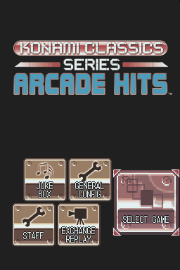 Konami Arcade Classics title screen for Nintendo DS