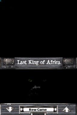 Last King of Africa title screen for Nintendo DS