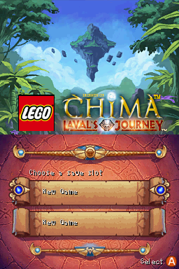 LEGO Legends of Chima: Laval's Journey title screen for Nintendo DS