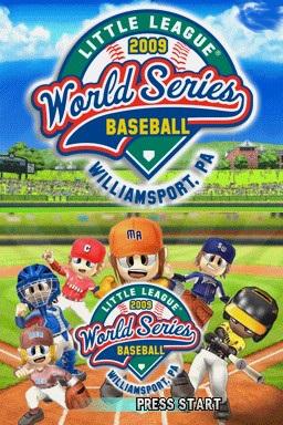 Little League World Series Baseball 2009 title screen for Nintendo DS