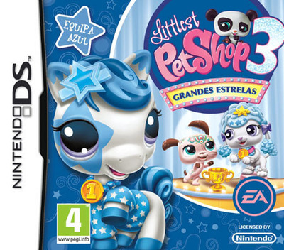 Littlest Pet Shop 3: Biggest Stars: Blue Team title screen for Nintendo DS