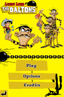 Lucky Luke: The Daltons title screen for Nintendo DS