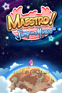 Maestro! Jump in Music title screen for Nintendo DS