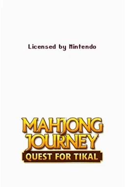 Mahjong Journey: Quest for Tikal title screen for Nintendo DS