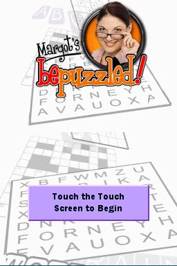 Margot's Bepuzzled title screen for Nintendo DS