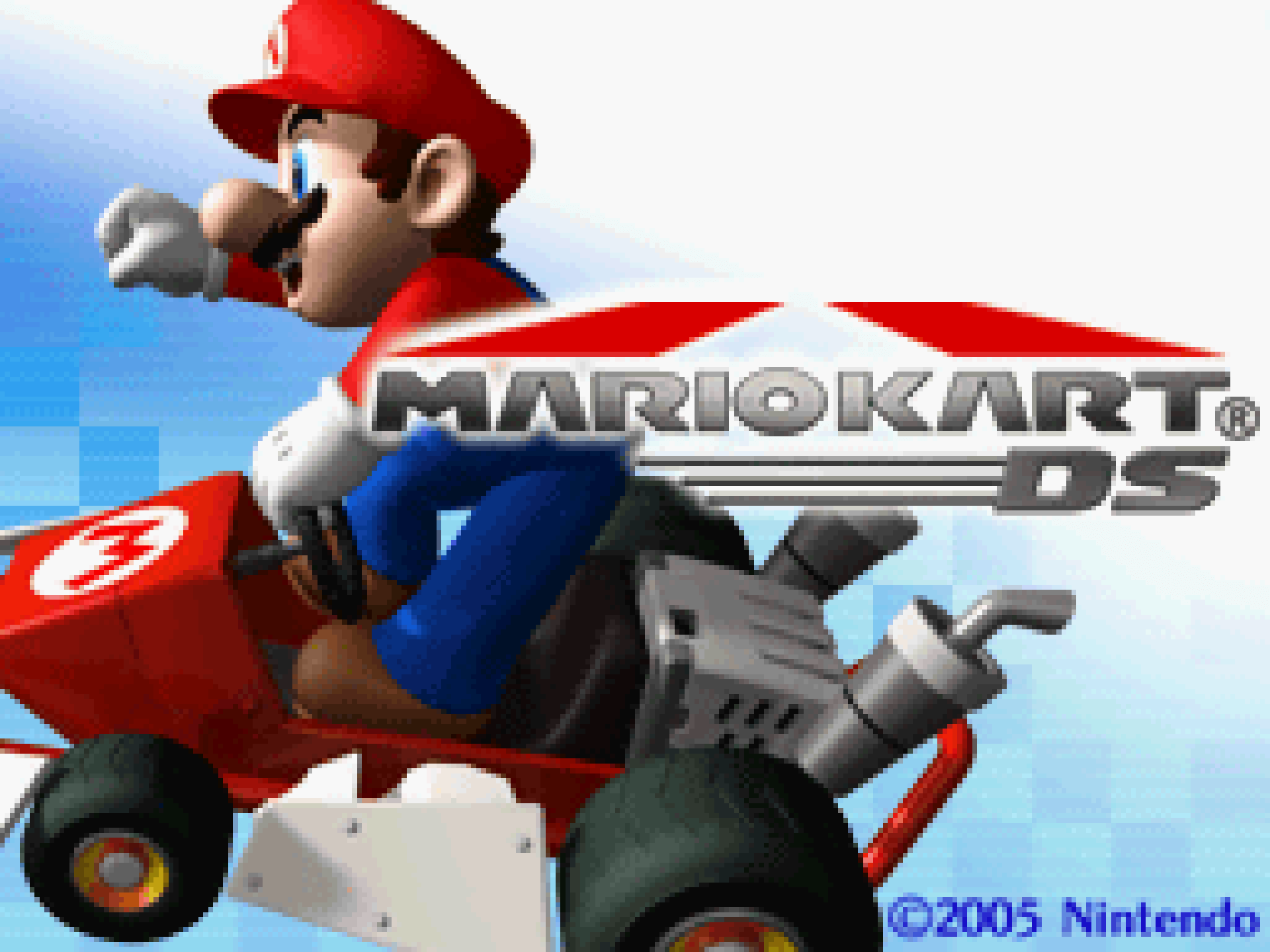 Mario Kart DS Pak title screen for Nintendo DS