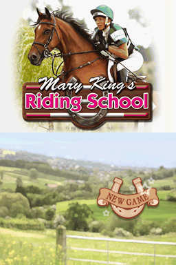 Mary King's Riding School title screen for Nintendo DS