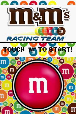M&M's Kart Racing title screen for Nintendo DS