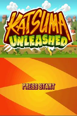 Moshi Monsters: Katsuma Unleashed title screen for Nintendo DS
