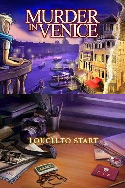 Murder in Venice title screen for Nintendo DS