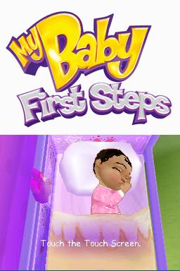 My Baby First Steps title screen for Nintendo DS