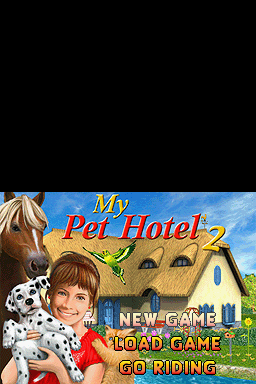 My Pet Hotel 2 title screen for Nintendo DS