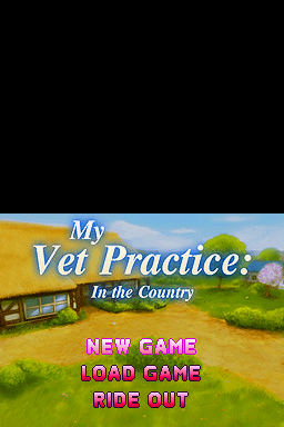 My Vet Practice: In the Country title screen for Nintendo DS