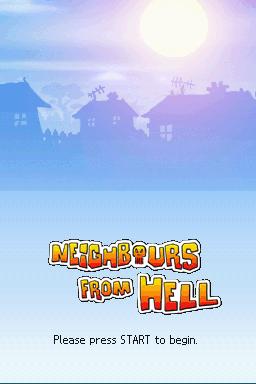 Neighbours from Hell title screen for Nintendo DS