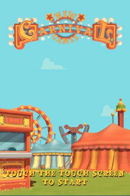 New Carnival Games title screen for Nintendo DS