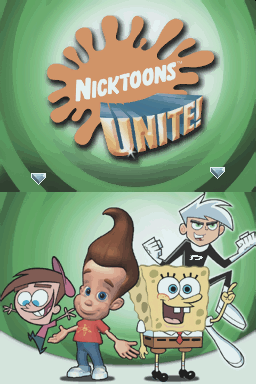 SpongeBob SquarePants & Friends Unite title screen for Nintendo DS