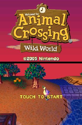 Oideyo Doubutsu No Mori title screen for Nintendo DS