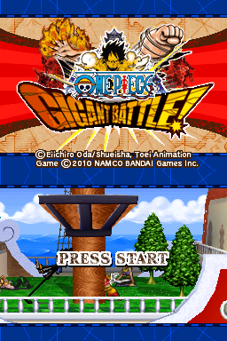 One Piece: Gigant Battle title screen for Nintendo DS