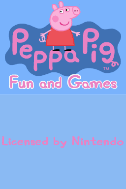 Peppa Pig Fun And Games title screen for Nintendo DS