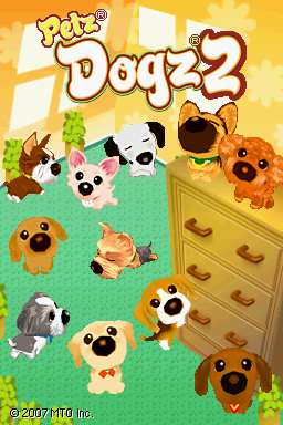 Dogz 2 title screen for Nintendo DS