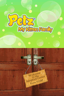 Petz: My kitten family title screen for Nintendo DS