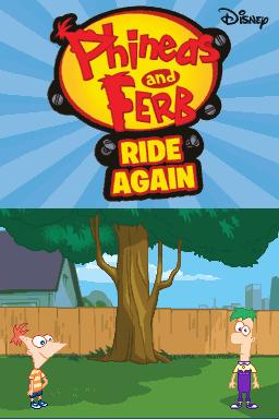 Phineas and Ferb Ride Again title screen for Nintendo DS
