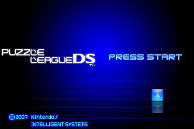 Planet Puzzle League title screen for Nintendo DS
