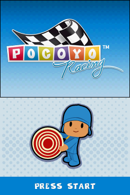 Pocoyo Racing title screen for Nintendo DS