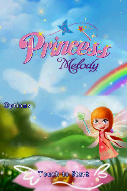Princess Melody title screen for Nintendo DS