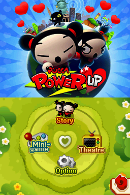 Pucca Power Up title screen for Nintendo DS