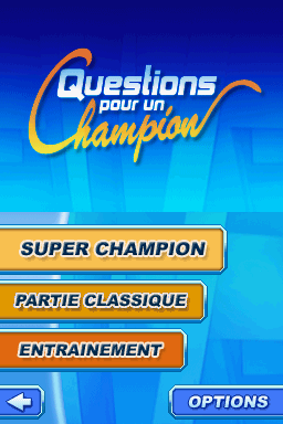 Questions pour un Champion title screen for Nintendo DS