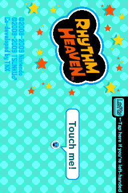 Rhythm Paradise title screen for Nintendo DS