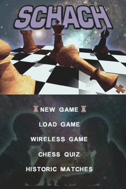 Schaakmat title screen for Nintendo DS