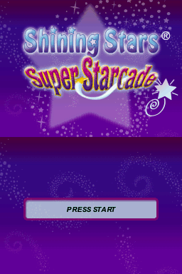 Shining Stars Super Starcade title screen for Nintendo DS