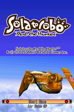 Solatorobo: Red The Hunter title screen for Nintendo DS