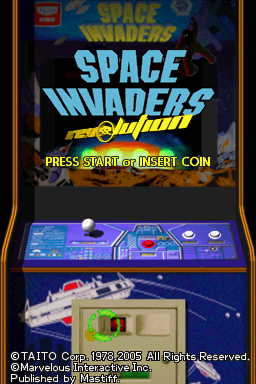 Space Invaders DS title screen for Nintendo DS