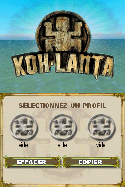 Survivor title screen for Nintendo DS